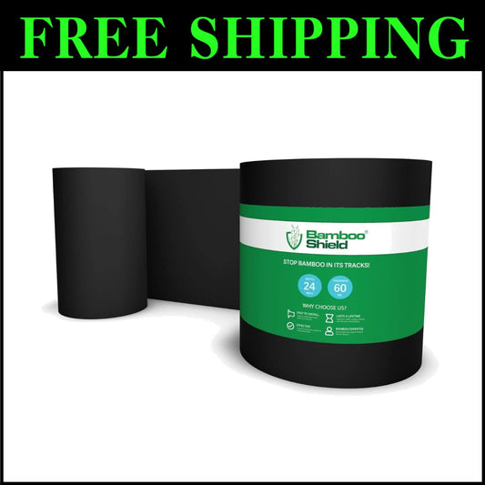 25ft x 24in x 60mil High-Density Bamboo Root Barrier for Effective Containment