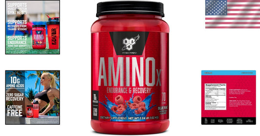 10g Amino Acids Per Serving - Blue Raz Powder for Muscle Recovery & Endurance
