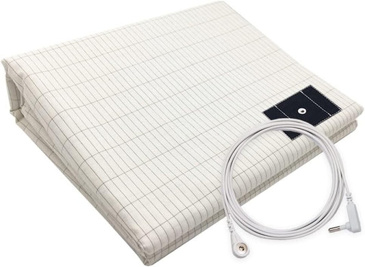 Organic Cotton Twin XL Grounding Sheet with Silver Fiber – 39x80in Comfort
