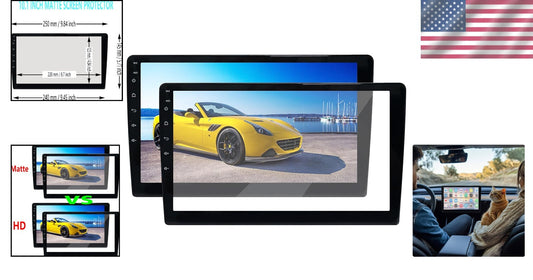 Durable Anti-Glare Screen Protector for 10.1" GPS Car Stereo - Enhanced Safety