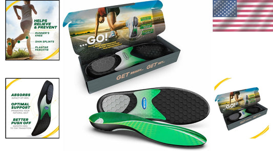 Shock-Absorbing Running Insoles for Men & Women - Prevent Plantar Fasciitis