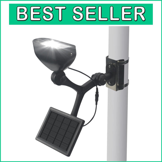 6 Super Bright Solar Flagpole Lights - IP65 Waterproof, Easy Installation