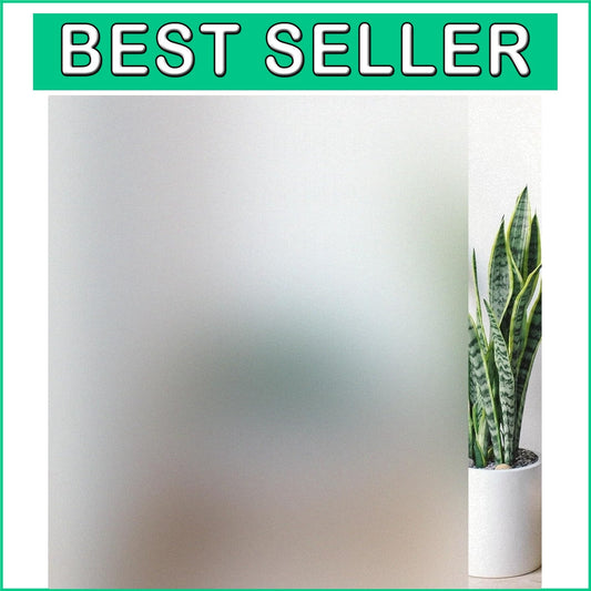 Energy-Efficient Frosted Privacy Window Film - UV & Heat Blocking, 47.2