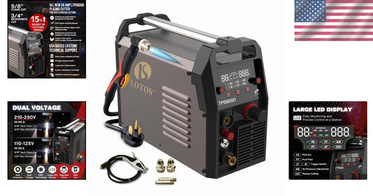 Efficient 58A Plasma Cutter with 15% Speed Boost & Dual Voltage Flexibility
