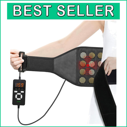 Ergonomic Far Infrared Heating Pad: Vibration Therapy for Lower Back Pain Relief
