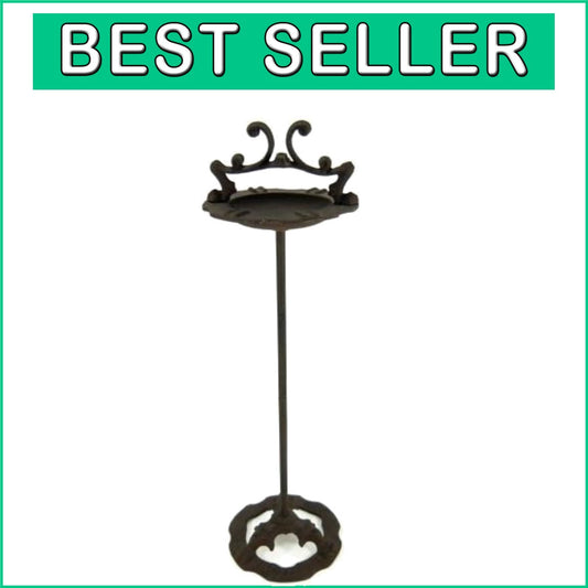 Classic 25" Tall Cast Iron Claw-Foot Ashtray - Perfect for Patios and Balconies