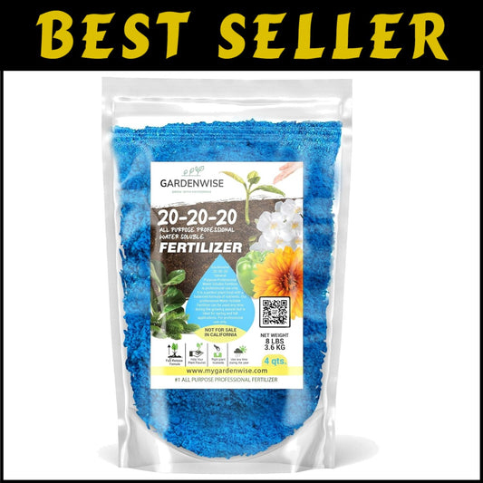 Universal 20-20-20 Water-Soluble Fertilizer - Ideal for All Plants, 4 Quarts