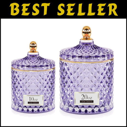 Multifunctional Jar Set: Elegant Purple Apothecary for Cotton & Keepsakes