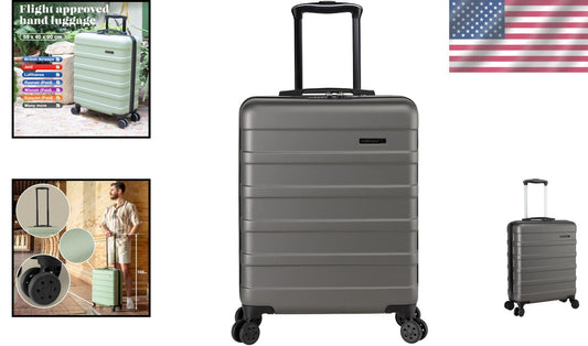 Anode Lightweight Hard Shell 44L Carry-On Luggage 55x40x20cm - Secure & Stylish