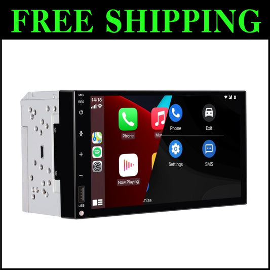 Advanced Double Din Car Stereo with Wireless CarPlay & Superior Sound Quality
