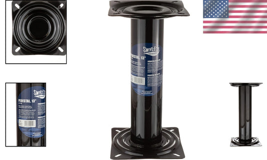 Economical Black Pedestal Seat with Reinforced Joints - Fits Any Boating Style