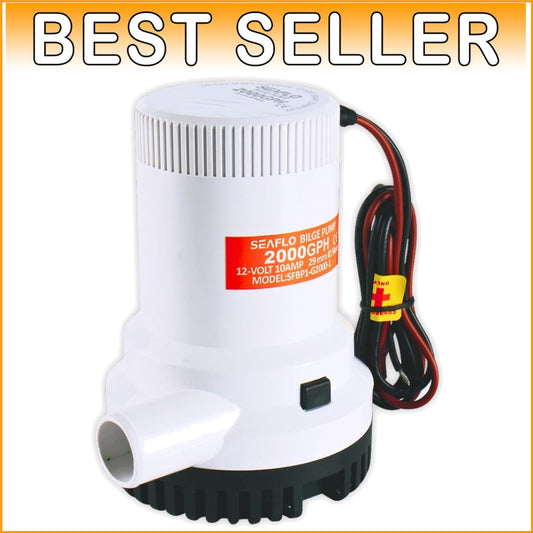 Efficient Marine Bilge Pump – 12V, 2000 GPH Flow with Stainless Steel Features
