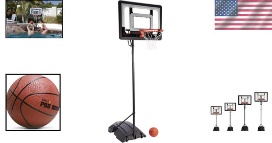 Durable Outdoor Pro Mini Basketball System with Adjustable Height and Wheels