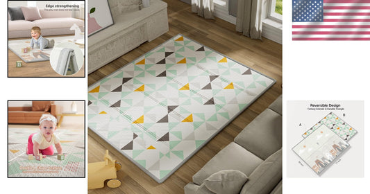Waterproof Foldable Baby Play Mat - Soft Safe Surface for Infants & Toddlers
