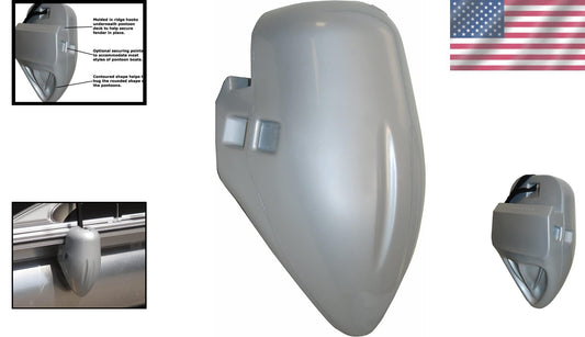 Customized Fit Silver Mist Pontoon Boat Fender - 9" x 16" Durable Protection