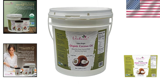 Large 1 Gallon Extra Virgin Coconut Oil - Healthy Cooking & Natural Skincare