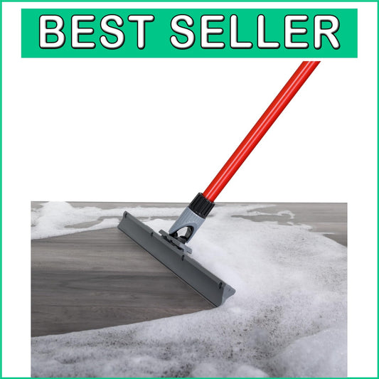 Effortless Floor Cleaning with Heavy Duty 17-Inch Silicone Squeegee Broom
