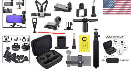 Essential Vlogging Accessories for DJI OSMO Pocket 1 & 2 with Screen Protectors