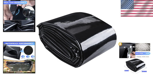 Durable 20 Mil Thickness Pond Liner - Easy Cutting for Koi Ponds and Waterfalls