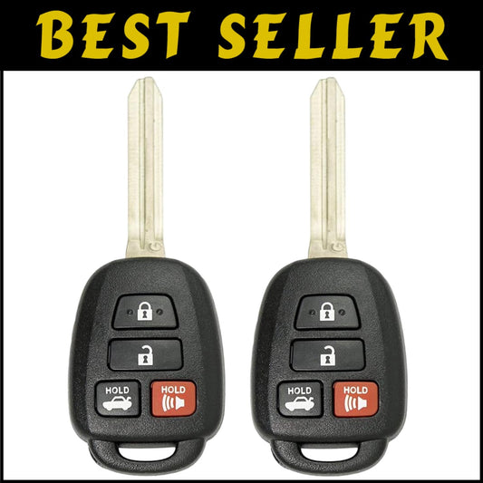 Replacement Key Fob for Toyota Camry 2012-2014 - 3 Button Ergonomic Key Set
