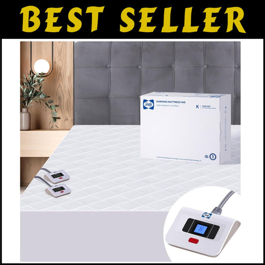 Premium Waterproof Heated Mattress Pad - Dual Control & 12 Hour Auto Shut Off