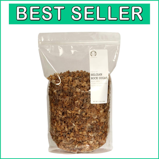 Versatile 5lbs Belgian Brown Rock Sugar – Ideal for Baking, Beverages & Desserts