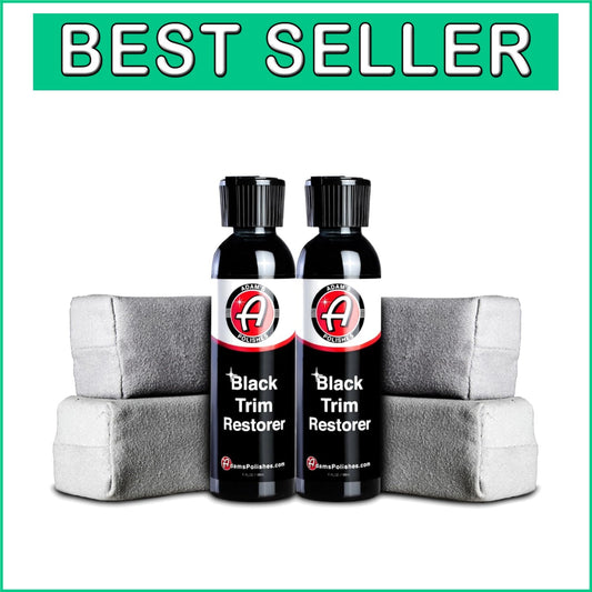 2-Pack Plastic Trim Restoration - Rich Black Color, Lasts for Months, USA Made