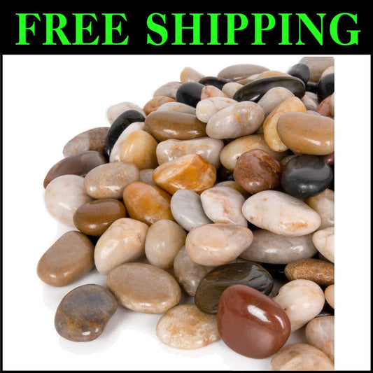 Natural Mixed Color 30lb Pebbles | Perfect Decorative Rocks for Home & Garden
