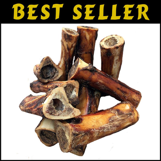 All Natural Single Ingredient Beef Marrow Bones - 10 Pack for Aggressive Chewers