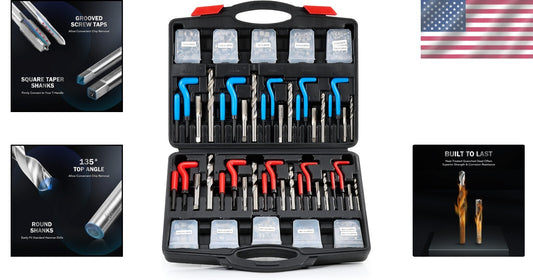 Comprehensive Thread Repair Kit: 10 Essential Tools for SAE & Metric Sizes