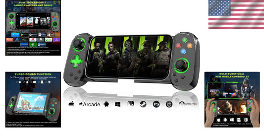 Turbo & 6-Axis Gyro Mobile Gaming Controller for Seamless Streaming Experience