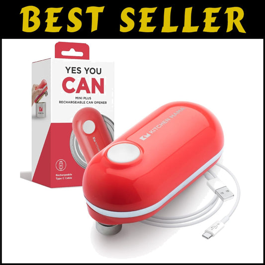 Portable Mini Electric Can Opener – USB-C Rechargeable, Ideal for Home & Travel