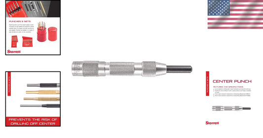Adjustable Automatic Center Punch - 125mm Length for Precision Hinge Locating