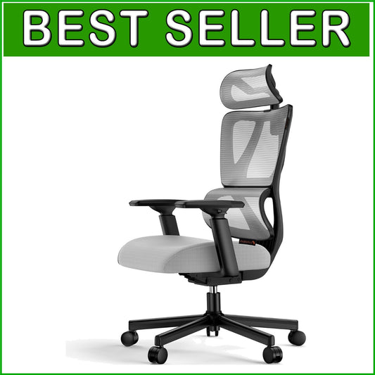 Ergonomic Big & Tall Mesh Office Chair with Adjustable Headrest & Lumbar Support
