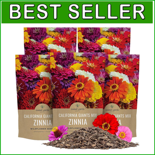 5 lbs of California Giants Zinnia Seeds - Over 240,000 Blooms Your Garden Needs