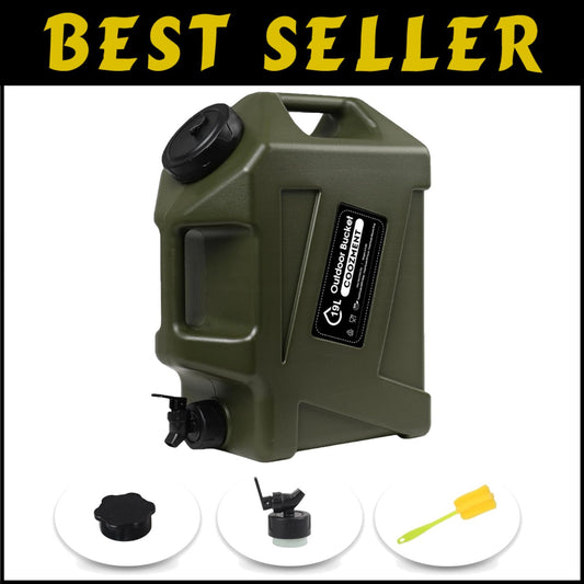 Lightweight 3.2/5 Gallon Water Container with Easy Dispensing Spout for Outdoors