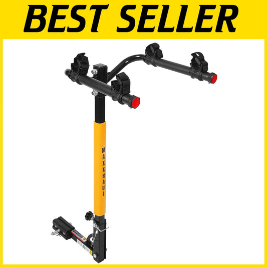 Durable 2-Bike Hitch Mount Carrier for SUVs, Trucks & Minivans - 100 lb Capacity