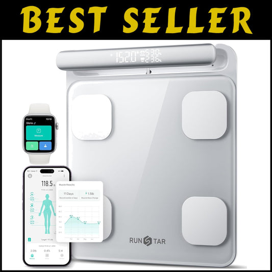 Advanced 8-Electrode Smart Scale with Hidden LED for Body Composition Analysis
