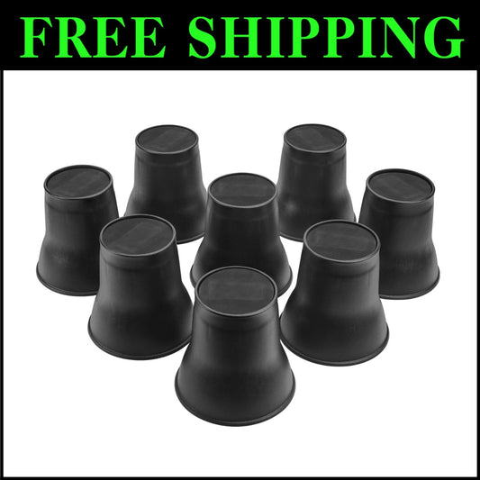 Versatile 6-Inch Bed Risers with Anti-Slip Design - 8 Pack Round Lifters