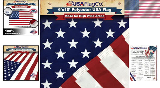 Durable 6'x10' Outdoor American Flag - Weatherproof & Fade Resistant Design