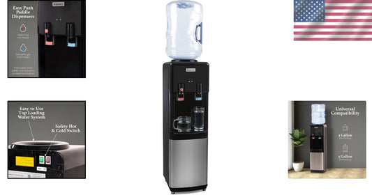 Elegant Top Load Water Dispenser for Instant Hot & Cold Water at Home or Office