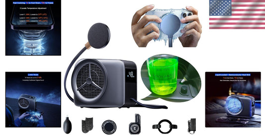 Ultra-Fast 48W Phone Cooler for Gaming & Streaming - Magnetic Liquid Cooling