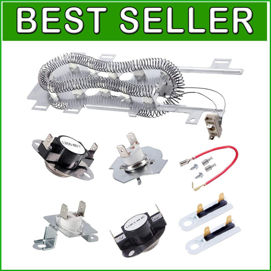 8544771 Dryer Heating Element & Thermal Fuse Kit - Compatible with Major Brands