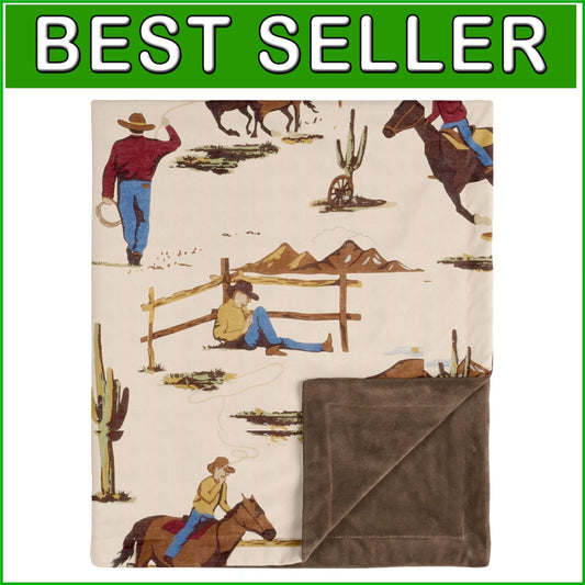 Soft Minky Baby Receiving Blanket with Horse Pattern - Ideal for Winter Travel