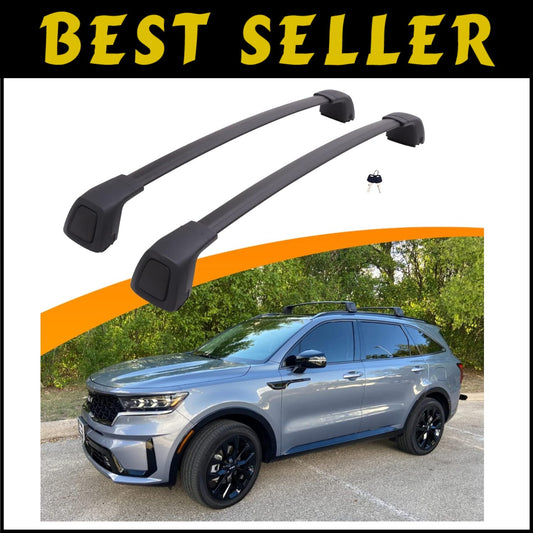 Aerodynamic Cargo Crossbars for Kia Sorento with Flush Side Rails (2021-2025)
