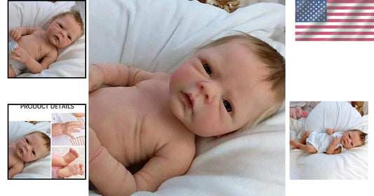 18" Lifelike Reborn Baby Boy Doll - Weighted Soft Body for Realistic Play