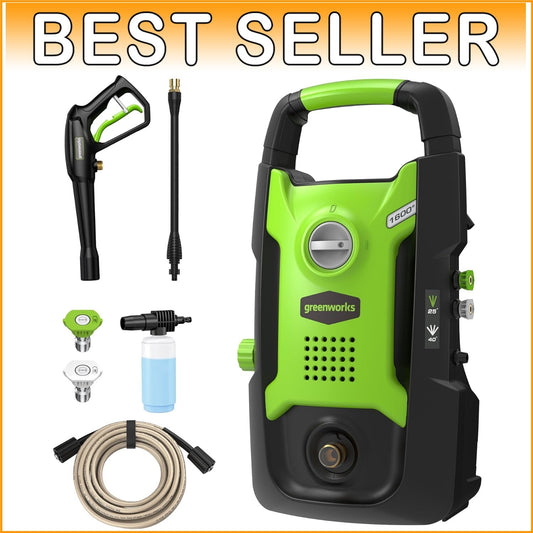 1600 PSI Compact Electric Pressure Washer - Lightweight & Versatile Cleaning