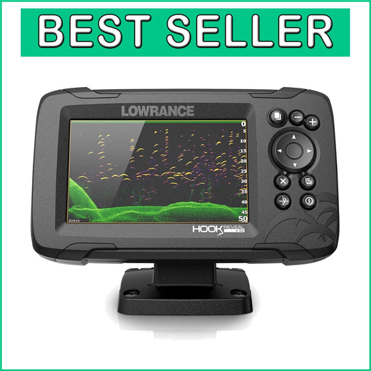 HOOK Reveal 5" Fish Finder with High-Detail Inland Maps & SplitShot Transducer