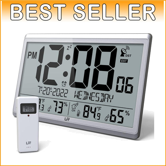 Elegant Digital Clock with Temperature & Humidity Display - Perfect for Any Room