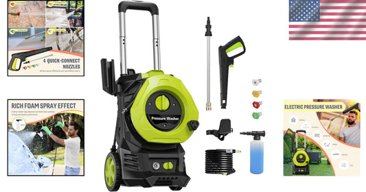 Compact 4800 PSI Pressure Washer with Foam Tank & 25ft Hose for Outdoor Cleaning